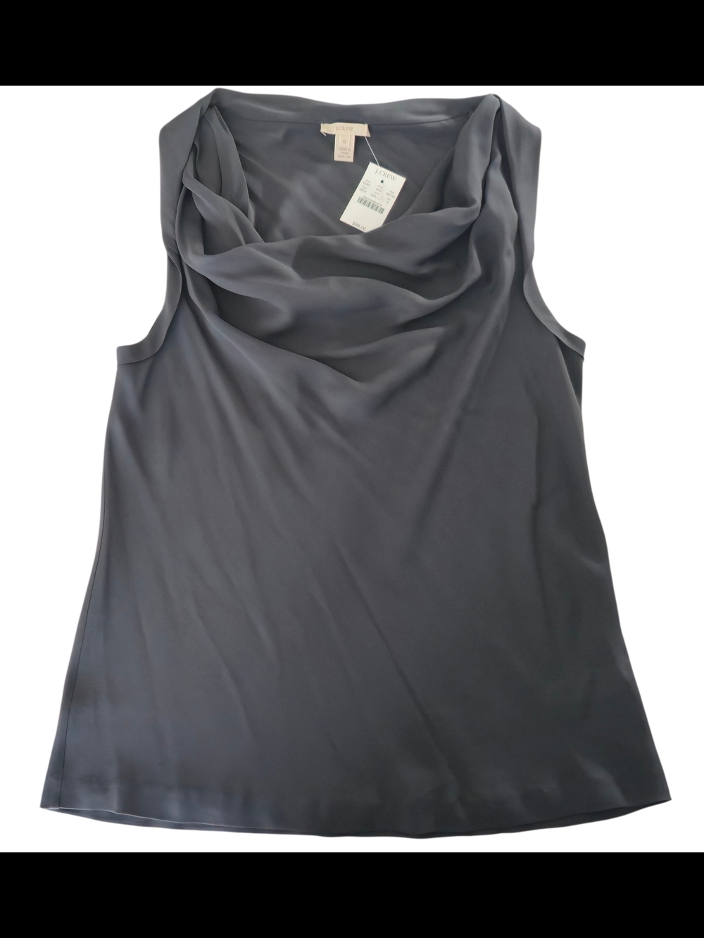 J.Crew Silk Tulip Camisole Blouse Women’s Size 12 Grey Sleeveless Top